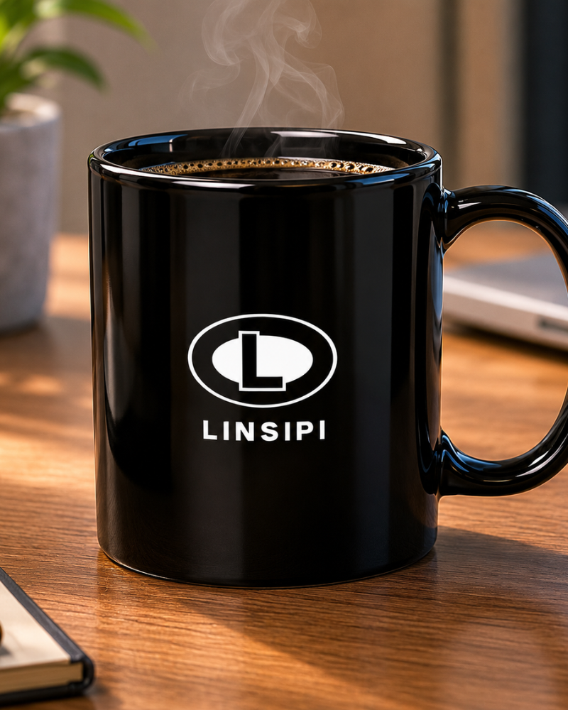 LINSIPI Black Gloss Mug